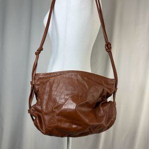 Vintage Morris Moskowitz Brown Leather Shoulder Bag